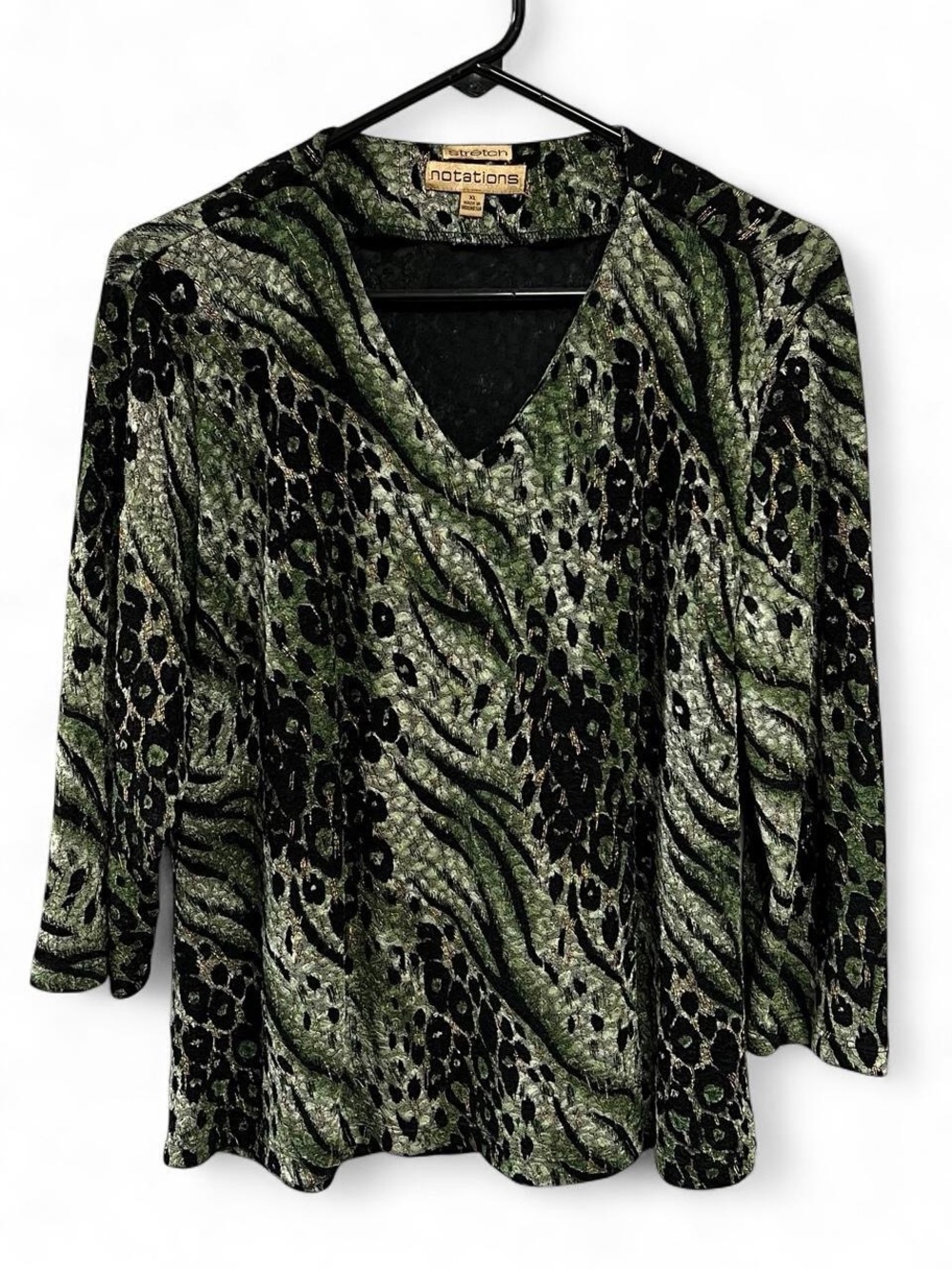 Notations 90s/Y2K Animal Print Top XL